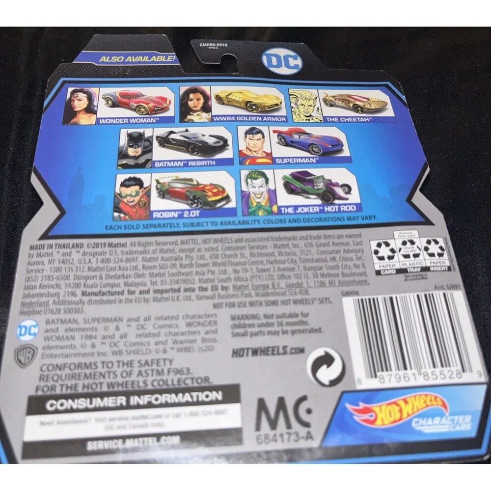 Hot Wheels: DC SUPERMAN Character Car (2019, Mattel, DC) GMH96-0910